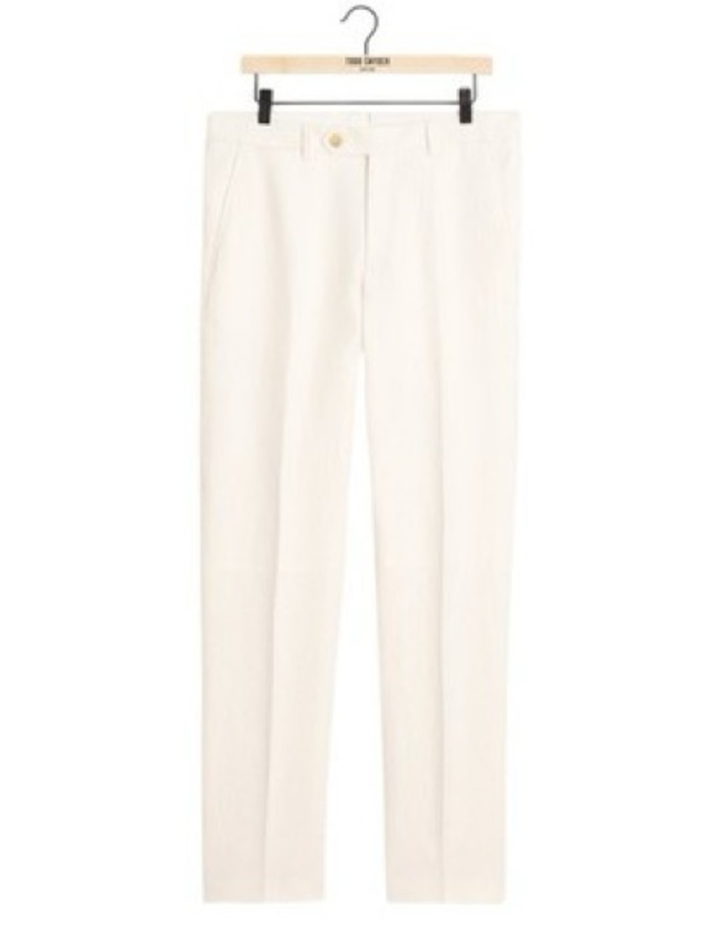 Todd Snyder White Linen Sutton Fit Trousers
